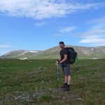 Christer with the Långfjället in the back