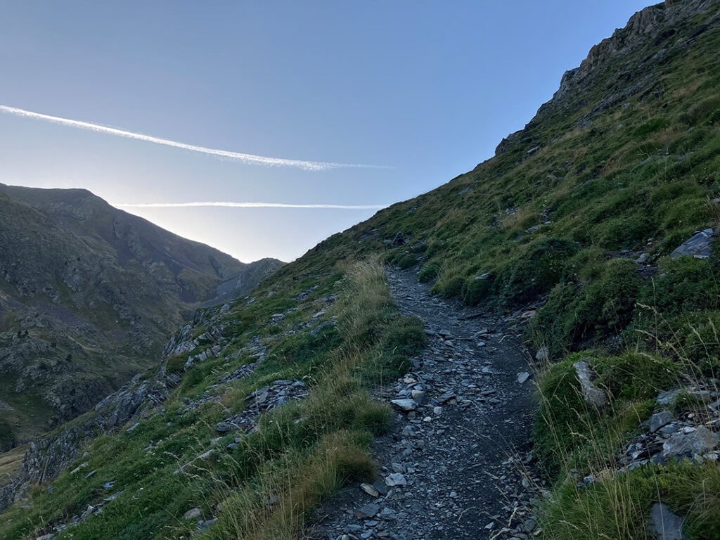 Narrow path on the slope