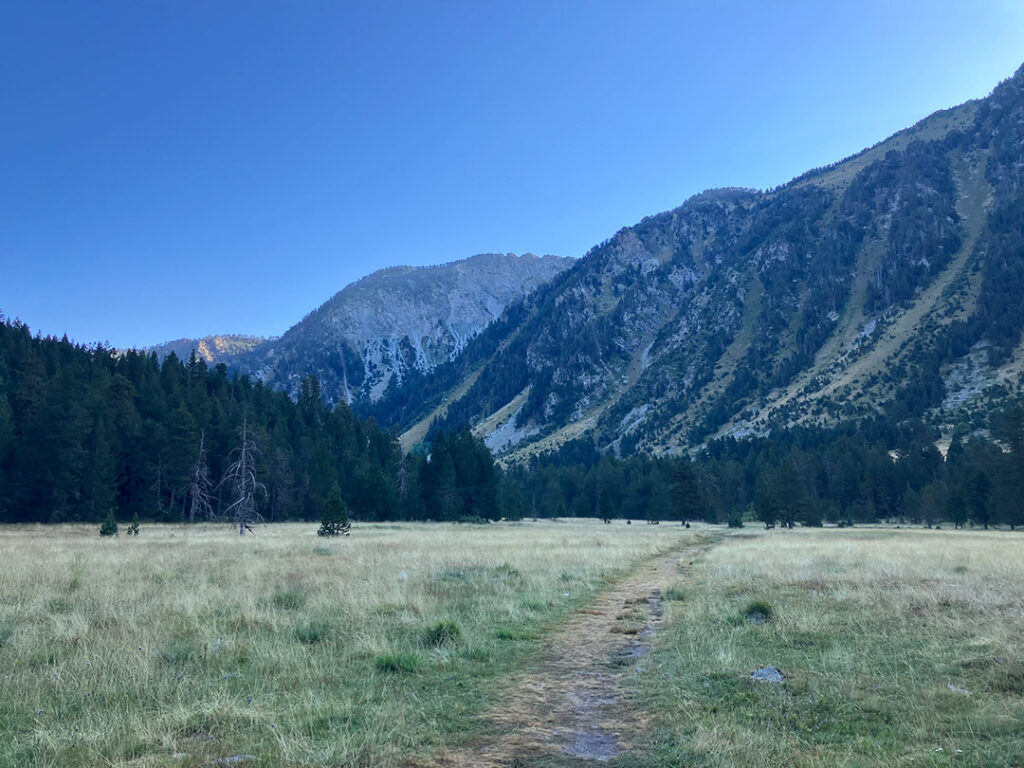 Very flat area in the mountain