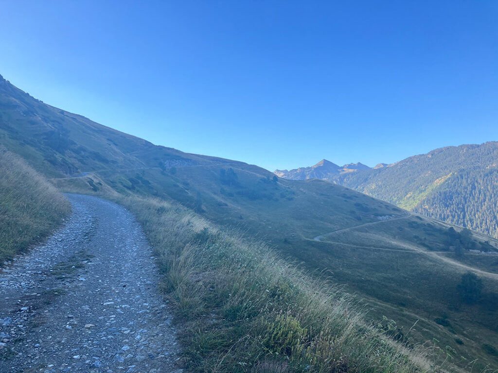 Walking on a dirtroad