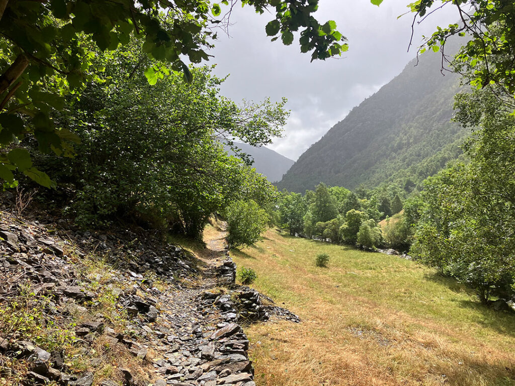 A man made stone path on my way to Tavascan