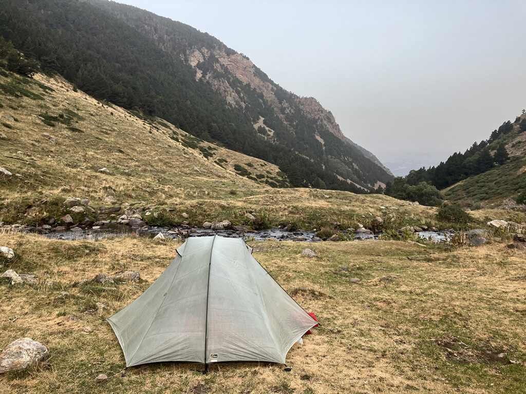 A tarptent by the stream
