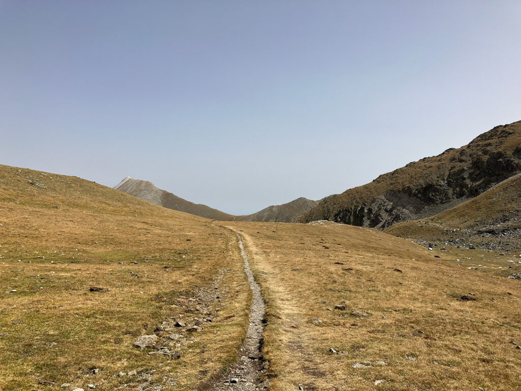 well-trodden path in the mountains